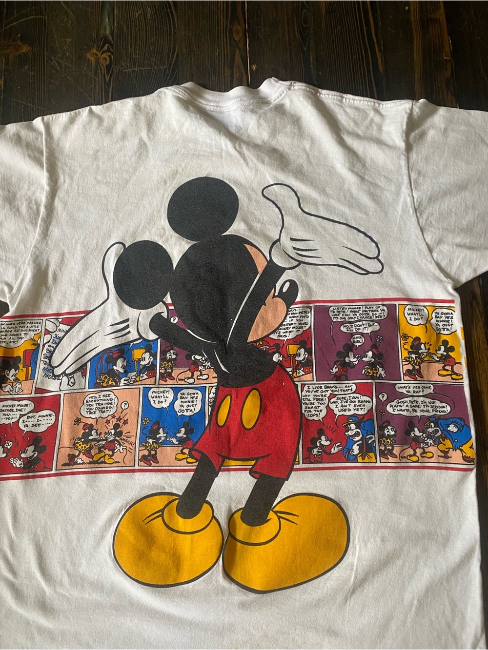 Vintage Disney Mickey Mouse Comic Strip Graphic Tee - White - Picture 5 of 5